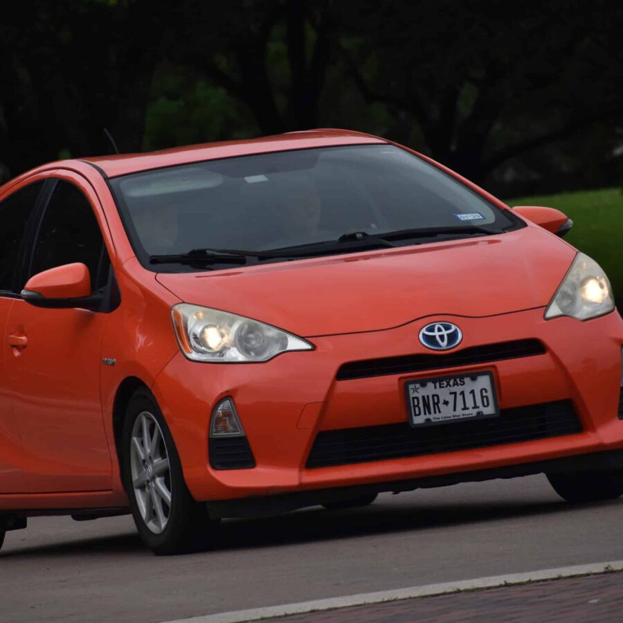 Orange Toyota Prius