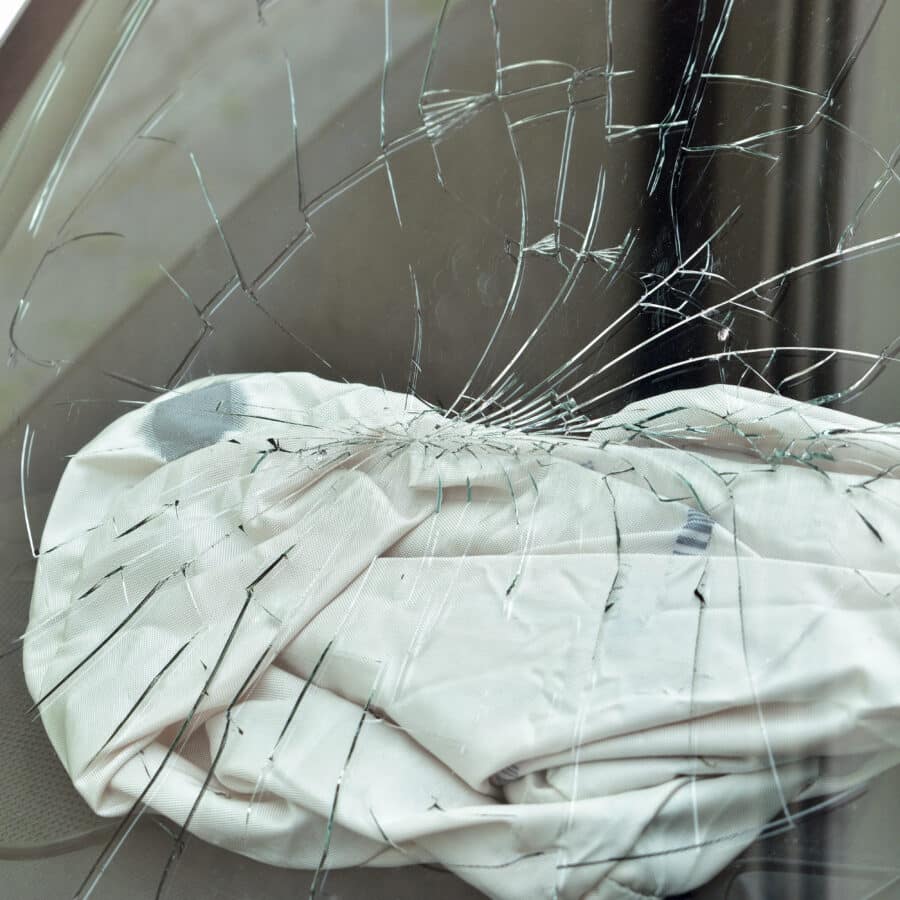 Windshield Cracked by Airbag