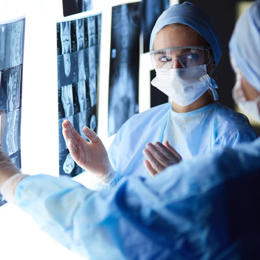 Doctors Looking at X-Rays