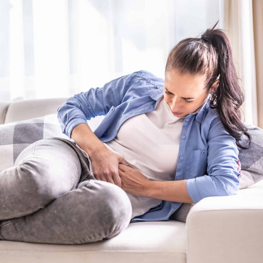 Woman with Cramps