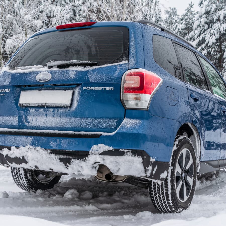 Subaru in Snow