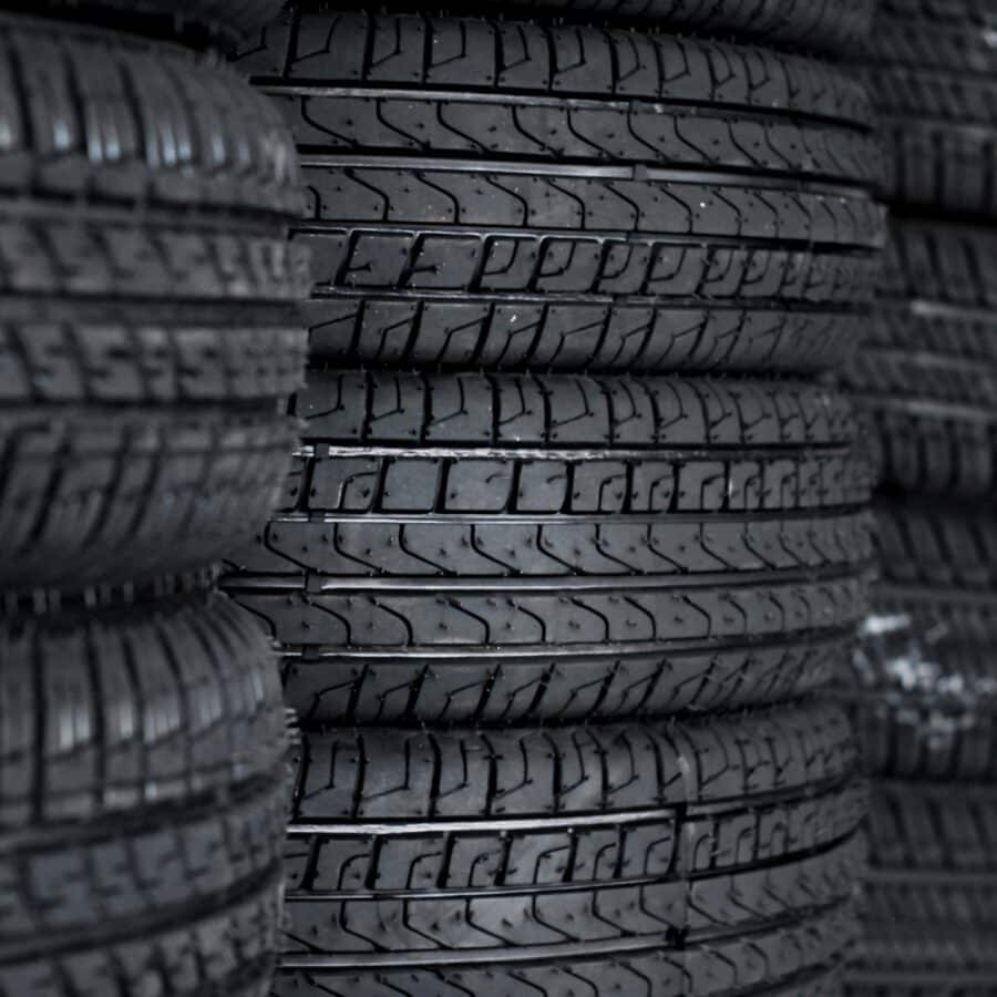 Stacked Used Tires