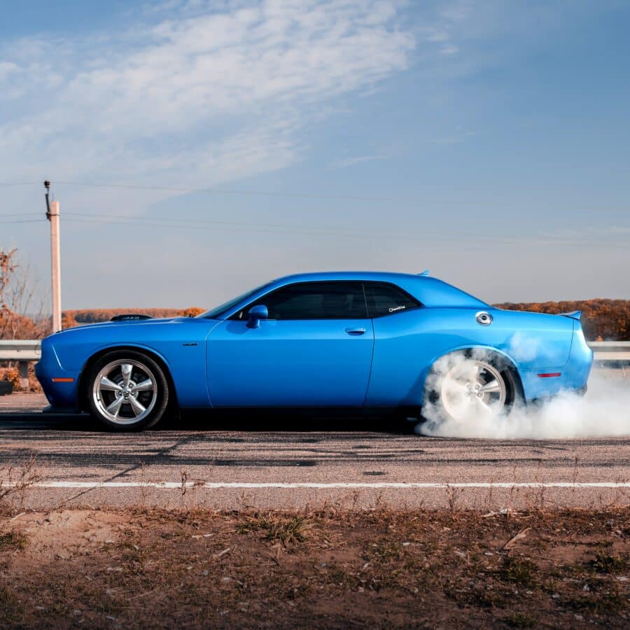 Blue Dodge Challenger