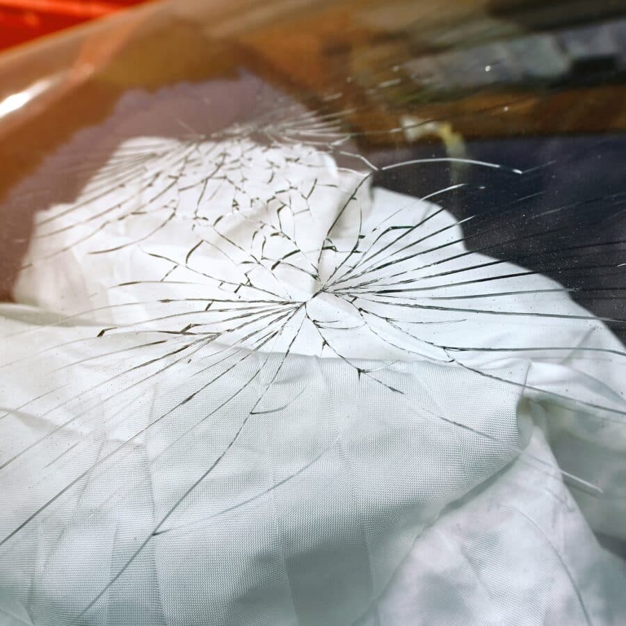 Airbag Cracks Windshield