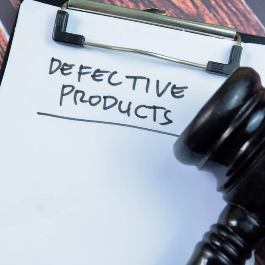 Defective Products Note