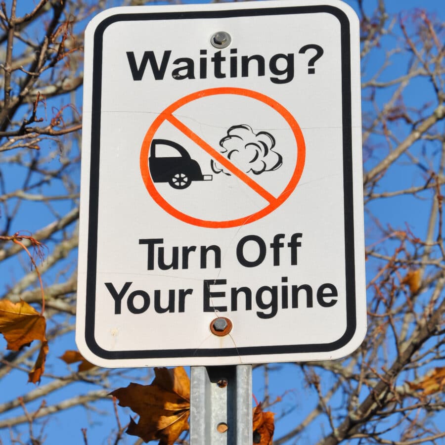 Turn Off Engine Sign