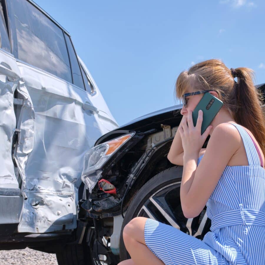 On Phone After Crash